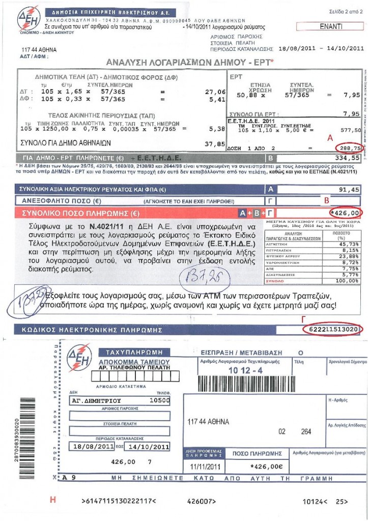 Οδηγίες ΔΕΗ